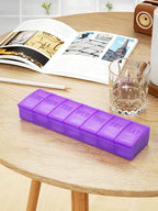 Large Pill Organizer Weekly, Barhon Vitamin Case Box Large Capacity Compartments, 7 Day Pill Containers for Medicine Supplements Fish Oil