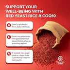 Natures Craft Red Yeast Rice with CoQ10 Supplement - Advanced Healthy Heart & Healthy Cholesterol Levels Formula for Men & Women - Red Yeast Rice Capsules with 1200 mg per Serving and CoQ10-120 Count
