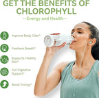 Chlorophyll Gummies for Body Odor Deodorant*, Sugar Free Chewable Chlorophyll for Immune Support Women Vegan, 60 Count (Lemon)