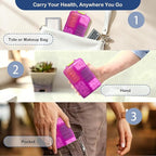 2026 New Extra Large Pill Box with Medicine Labels Travel Essentials Daily Med Container Mini Medication Organizer Storage Organizer Case 7 Day Pill Organizer(Blue+Pink+Purple)