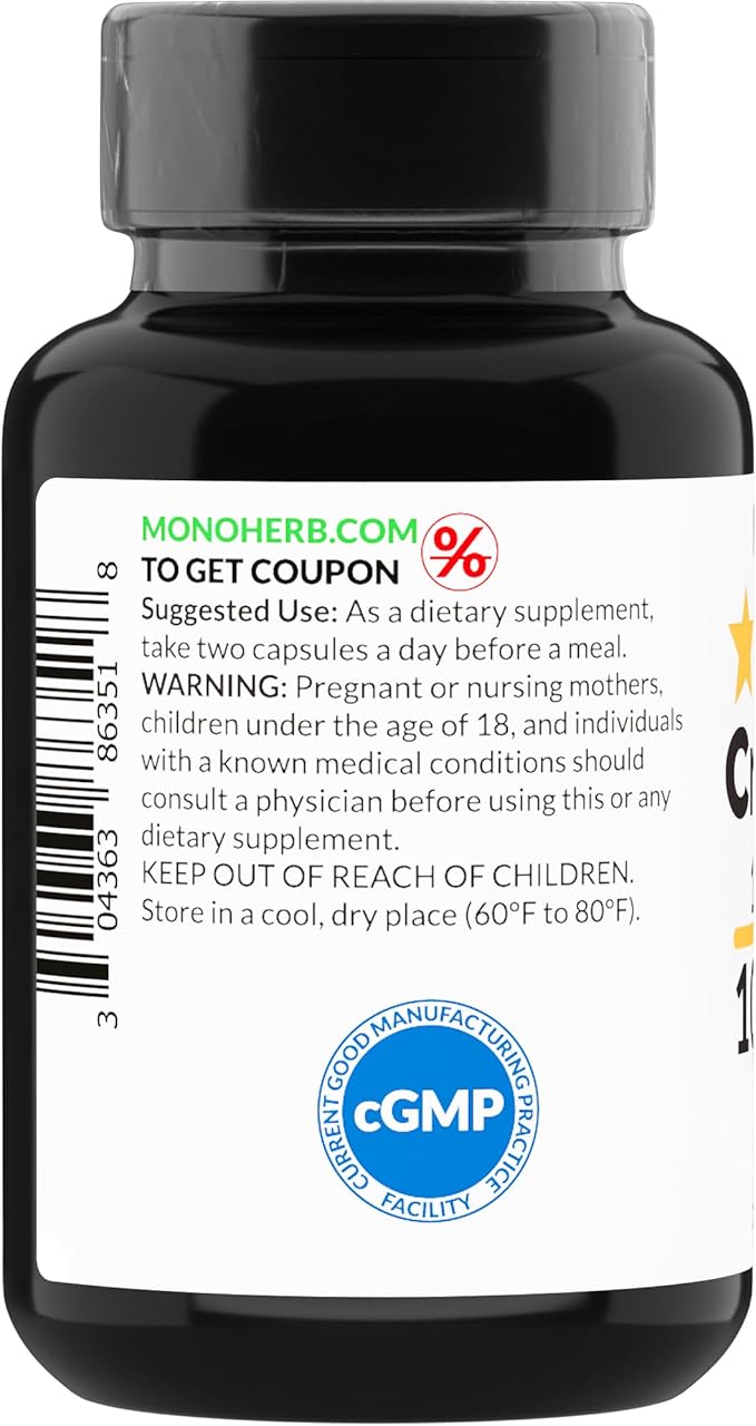 MONOHERB Cranberry Extract 1000 mg - 90 Vegetarian Capsules