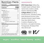 Sprout Living Epic Protein, Plant Based Protein & Superfoods Powder, Pro Collagen, Berry | 15 Grams Organic Protein Powder, Vegan, Non Dairy, Non-GMO, Gluten Free, Low Sugar (0.7 Pound, 12 Servings)