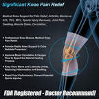 NEENCA Knee Brace for Women & Men, Medical Knee Support with Patella Pad & Side Stabilizers, Knee Compression Sleeve for Knee Pain, Meniscus Tear, ACL, Joint Pain, Runner, Workout - FSA/HSA Eligible