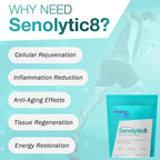 Senolytic Anti-Aging Supplement | Fisetin, Quercetin,NAC, Gamma Tocotrienols | 8-in-1 Cellular Regeneration & Longevity Formula | Boost Energy, Mental Clarity & Healthspan | 120 Vegan Capsules