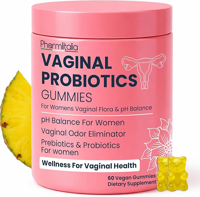 Vaginal Probiotics Gummies | ph Balance for Women | Prebiotics and Probiotics for Women | Pineapple Gummies for Women for ph Balance and Vaginal Health | Vaginal Odor Control 60 Gummies