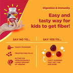 High Prebiotic Fiber Gummies for Kids - Dietary Fiber Supplements for Digestion & Constipation - Chicory Root Kids Immune Gummies - Non-GMO & Vegan Digestive Nutritional Supplements - 120 Count
