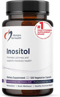 Designs for Health Inositol Capsules - 900mg per Capsule Inositol Dietary Supplement for Female Hormone Support, Relaxation & Liver Health Support - Brain Support Supplement (120 Capsules)