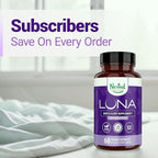Nested Naturals Luna Sleep Aid - Non-Habit Forming Natural Sleeping Pills for Adults with Naturally Sourced Ingredients - Valerian Root, Melatonin, Chamomile, Lemon Balm, and More - 60 Vegan Capsules