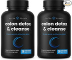 NutraChamps Colon Cleanse & Detox for Weight Loss [14 Day Quick Cleanser] Safe & Effective Formula with Probiotic & Digestive Enzymes for Constipation Relief (Pack of 2)