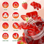 Calcium Citrate Gummies, Sugar Free Calcium Citrate 1000mg for Muscle Healthy, Absorption Calcium Supplements for Adults & Kids, Strawberry, 60 Count