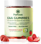 EAA Gummies 120 Gummies (Strawberry), Essential Amino Acids - All 9 Essential Aminos (EAA) and All Branched-Chain Aminos (BCAAs), Non-GMO, Gluten Free, Vegetarian Friendly