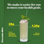 Keto Chow Chocolate Mint - Keto Meal Replacement Shake Powder - Nutritionally Complete - Low Carb - Delicious Easy Meal Substitute - Protein Rich You Choose The Fat - Single Meal Sample