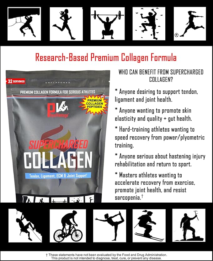 PhysiVantage Supercharged Collagen Peptides Powder - Hydrolyzed Collagen for Joint, Tendon, Ligament, & Skin Health Support - Chocolate, Keto, Paleo, 16oz | Enhanced with Vitamin C, BCAAs, Grass-Fed