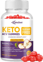Keto Acv Gummies for Advanced Weight Loss & Belly Fat Burn - Pro Active Super Apple Cider Vinegar Gummies - Rapid Fat Burner Diet Supplement for Women Men - Sugar Free & Gluten Free (1000MG)