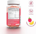BeLive Magnesium Citrate Gummies with Calcium and Zinc for Adults and Kids - High Absorption Magnesium Supplement for Cognitive, Bone, Muscle and Nerve Health - Raspberry Lemonade - 60 Count