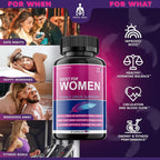 Libido Booster for Women Fast Acting with Horny Goat Weed - Female Desire Pills with Maca Root, Tribulus Terrestris, Ginseng and Hornygoatweed Women - Hormone Balance, Made in USA (60 ct)