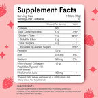 Bellway Super Fiber Packets + Collagen, Sugar-Free Psyllium Husk Powder with Collagen Peptides & Hyaluronic Acid for Gut Health, Healthy Skin, Nails, Bones & Joints, Strawberry Lemonade (10 Packets)