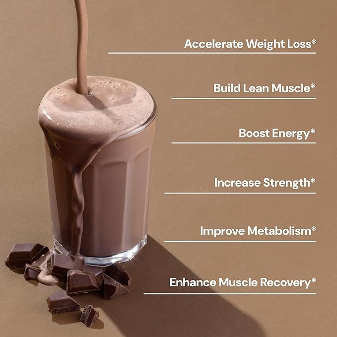 Novex Biotech TripleShred Protein Powder – Lean Muscle & Metabolism Support with Thermogenic Blend, Caffeine, Green Tea & Coffee Bean – Weight Management Formula, Chocolate Fudge, 20 Servings