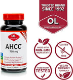 Olympian Labs Premium AHCC Supplement 750mg of AHCC per Capsule – Supports Immune Health, Liver Function, and Natural Killer Cell Activity- 30 Capsules