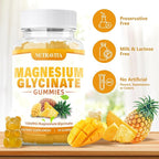 Magnesium Glycinate Gummies 1000mg with Magnesium L-Threonate,Chelated Magnesium Potassium Complex Supplement with VitD, B6, CoQ10, Calcium,Supports for Memory, Calm, Mood-180 Mango Pineapple Gummies