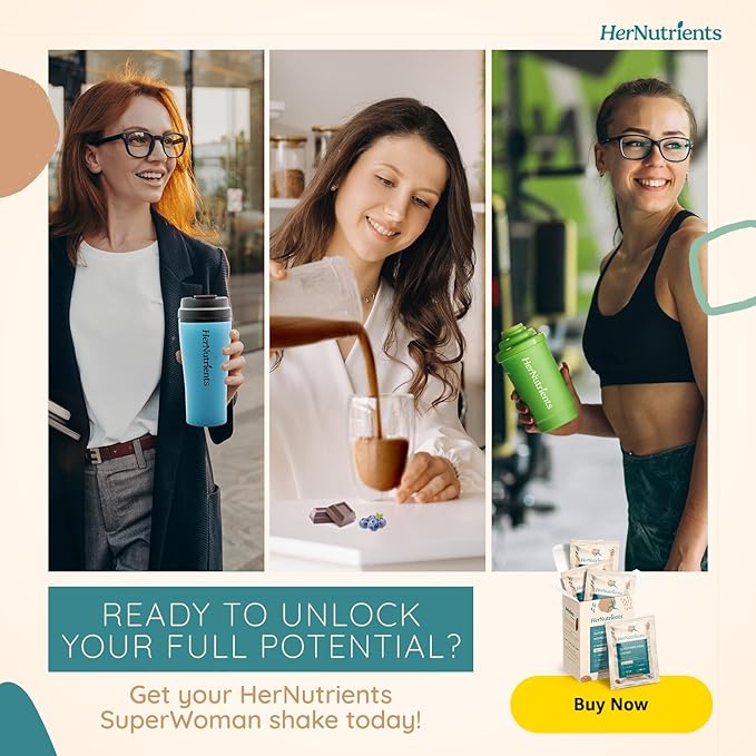 SuperFood Meal Replacement for Women - All-In-One Protein Powder with Greens & Vitamins & Collagen | Chocolate Protein Shake & Supplement Snack for Women's Health, Energy, Focus, Beauty, Mood, No Added Sugar (12 Packets On-The-Go, Chocolate)
