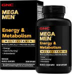 GNC Mega Men Energy & Metabolism Multivitamin | Antioxidants and Increased Calorie Burning | 180 Count