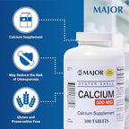 Major Oyster Shell Calcium 500 mg - Daily Calcium Supplement - 300 Tablets (2-Pack)
