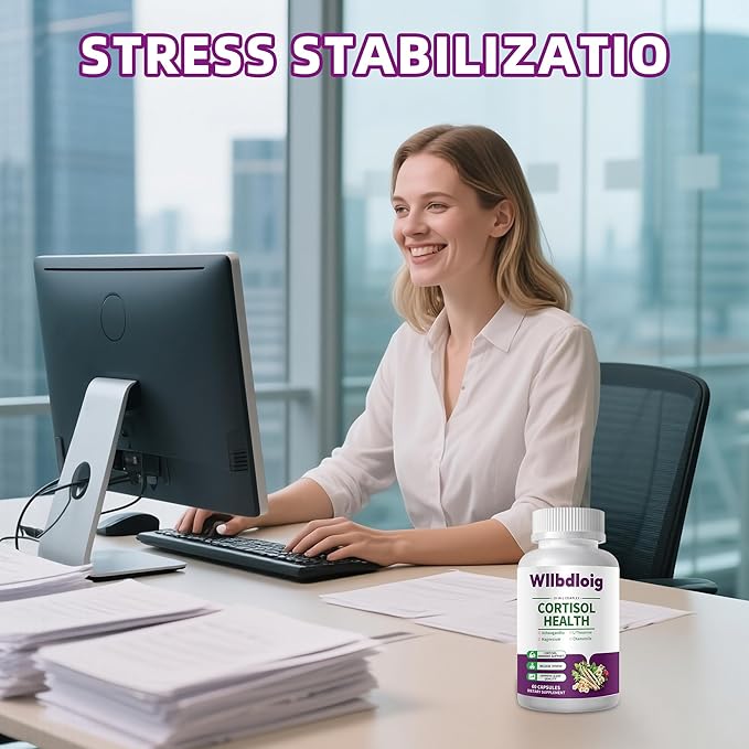Cortisol Supplements for Women Men, High Cortisol Reducer Health, Detox Cortisol Manager for Stress Relief ,Mood and Sleep with Ashwagandha, L-Theanine, Lower and Control - Non-GMO,Vegan 60 Capsules