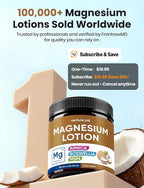 Magnesium Lotion with Arnica, MSM & Boswellia – Cooling Magnesium Cream – Lightweight Moisturizing Lotion for Legs & Feet – Safe for Kids – 6 fl oz