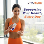 Vitamatic Advanced Sleep Aid with Melatonin - 120 Vegetable Capsules Made with B6, Magnesium, L-Theanine, L-Tryptophan, 5-HTP, GABA, Valerian, Chamomile, Passion Flower, Ashwagandha & Black Pepper