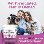 Dr. Joseph's VetPro Complete Dog Hip & Joint Supplement for Arthritis Pain Relief – High-Strength Glucosamine & Chondroitin Chews for Senior Dogs – Vet Formulated, Peanut Butter Flavor, 60 Ct
