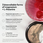 Moon Juice Magnesi-Om Magnesium Powder Supplement - Chelated Magnesium Complex + L-Theanine Blend for Rest, Relaxation & Regularity - Vegan, Non-GMO & No Sugar, Berry Sticks, 0.14 oz, 18 Servings