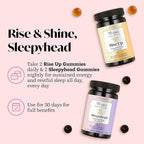 Winged Wellness Sleepyhead Natural Sleep Gummies for Women - Prime Sleep Support Aid for Adults with 3mg Melatonin, L-Theanine, 5-HTP - Blueberry Lavender Flavored - 30 Servings