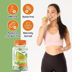 Sour Apple Flavored Vitamin C Gummies Mega Dose - 1050 mg Vitamin C - Boosts Immune System and Supports Heart Health - Great Tasting and Easy to Swallow