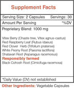 Secrets of the Tribe Pre-Conceive, 60 Capsules, 1000 mg, Vitex, Red Raspberry, Black Cohosh, Red Clover, White Peony, Shatavari. Getting Ready for Pregancy 60 Capsules