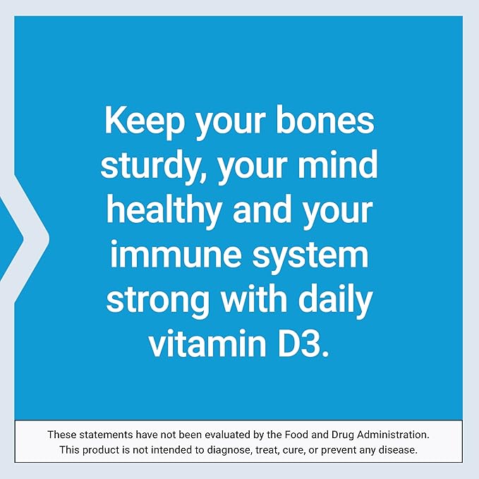 Life Extension Vitamin D3 125 mcg (5000 IU), Bone Health, Brain Performance, Immune System Support, Gluten-Free, Non-GMO, Once Daily, Two-Month Supply, 60 Softgels