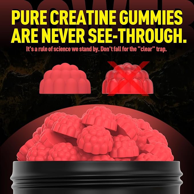 Wekannufod Creatine Monohydrate Gummies for Men & Women,5000MG Creatine Gummy Sugar Free. Boost Focus,Strength, and Endurance, Anti-Melting Formula, Vegan, Gluten-Free, Non-GMO,(Strawberry 90 ct)
