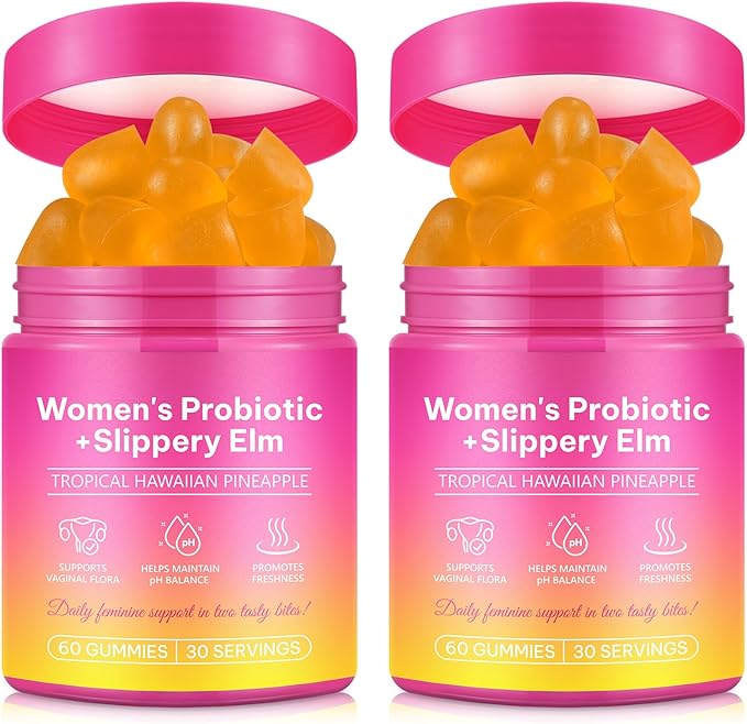 PH Balance for Women Gummies – Feminine Probiotic Gummies, Pineapple Flavor, Daily Support for pH Balance, Gut & Immune Health(2 Pack)