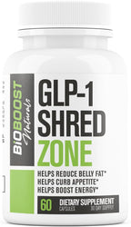 GLP-1 Shred Zone - Weight Loss Pills for Women & Men + Appetite Suppressant Support - Supports Healthy Pathways Associated with GLP-1 Activity - Fat Burner Supplement - 60 Capsules
