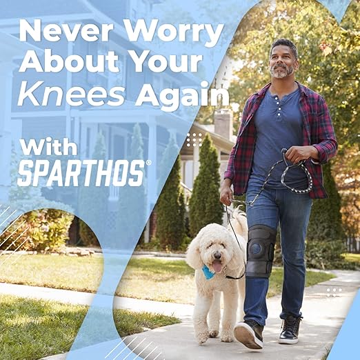 Sparthos Knee Brace - Heavy-Duty Hinged Support for ACL, MCL, Meniscus Tear, Arthritis, Tendonitis Pain - Open Patellar - 4-Strap Adjustable, For Men and Women, Check Size Chart (Small, 11-12½″ Thigh)