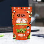 The Only Bean - Crunchy Roasted Edamame Beans (Buffalo), Keto Snacks, Healthy Snacks For Adults and Kids, Low Carb High Protein Snacks, Gluten Free Snack, Vegan Keto Food - 4 oz (3 Pack)