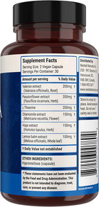 Nested Naturals Luna Melatonin-Free Pack of Two, Bedtime Supplement for Adults, Herbal Nighttime Sleeping Capsule, Valerian Root with Chamomile, Lemon Balm, Non-GMO, Gluten-Free