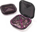 HyJeryty 4-Compartment Pill Organizer, Small Purple Portable Pill Case for Daily Vitamins, Supplements & Medication, Travel-Friendly Compact Design, Stylish Cute Medicine Pill Box Pill Holder