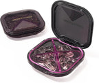 HyJeryty 4-Compartment Pill Organizer, Small Purple Portable Pill Case for Daily Vitamins, Supplements & Medication, Travel-Friendly Compact Design, Stylish Cute Medicine Pill Box Pill Holder