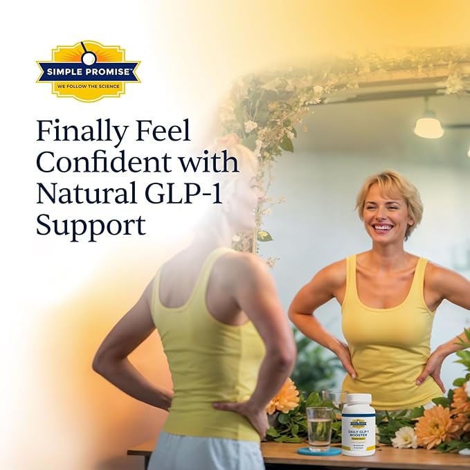Simple Burn Daily GLP-1 Booster Weight Management Supplement with Berberine HCl for Women - GLP1 Natural Appetite Suppressant - Supports Fat Metabolism & Craving Control - 60 Capsules