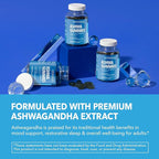 Ashwagandha Gummies for Stress & Mood Support - Vegan, Non-GMO Supplement for Calm & Relaxation - Withania Somnifera for Enhanced Sleep Quality & Emotional Balance - 1-Month Supply, Strawberry Flavor