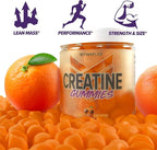 FINAFLEX Creatine Gummies - 120 Gummies - Orange Flavor - Promotes Muscular Strength, Size & Performance - 5g of Creatine Monohydrate Per Serving - 30 Servings