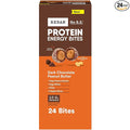 RXBAR Protein Energy Bites, Gluten Free Protein Balls, Dark Chocolate Peanut Butter, 21.1oz Box (24 Bites)