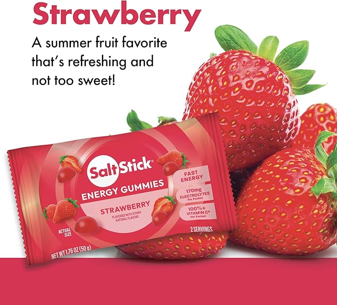 SaltStick Energy Gummies with Electrolytes, Variety Pack - Easy to Chew Electrolyte Gummy, Energy Chews that Taste Great - 10 Packs, 80 Gummies