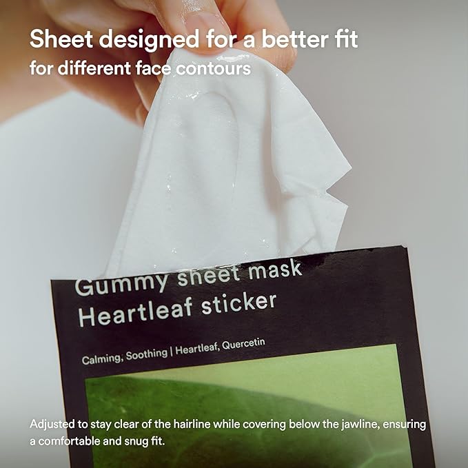 Abib Gummy Sheet Mask Vita Sticker 10 Sheets (Skin Tone) I Korean Face Mask for Sensitive Skin, Soothing & Redness Relief, Daily Skincare Treatment, K-Beauty Sheet Mask